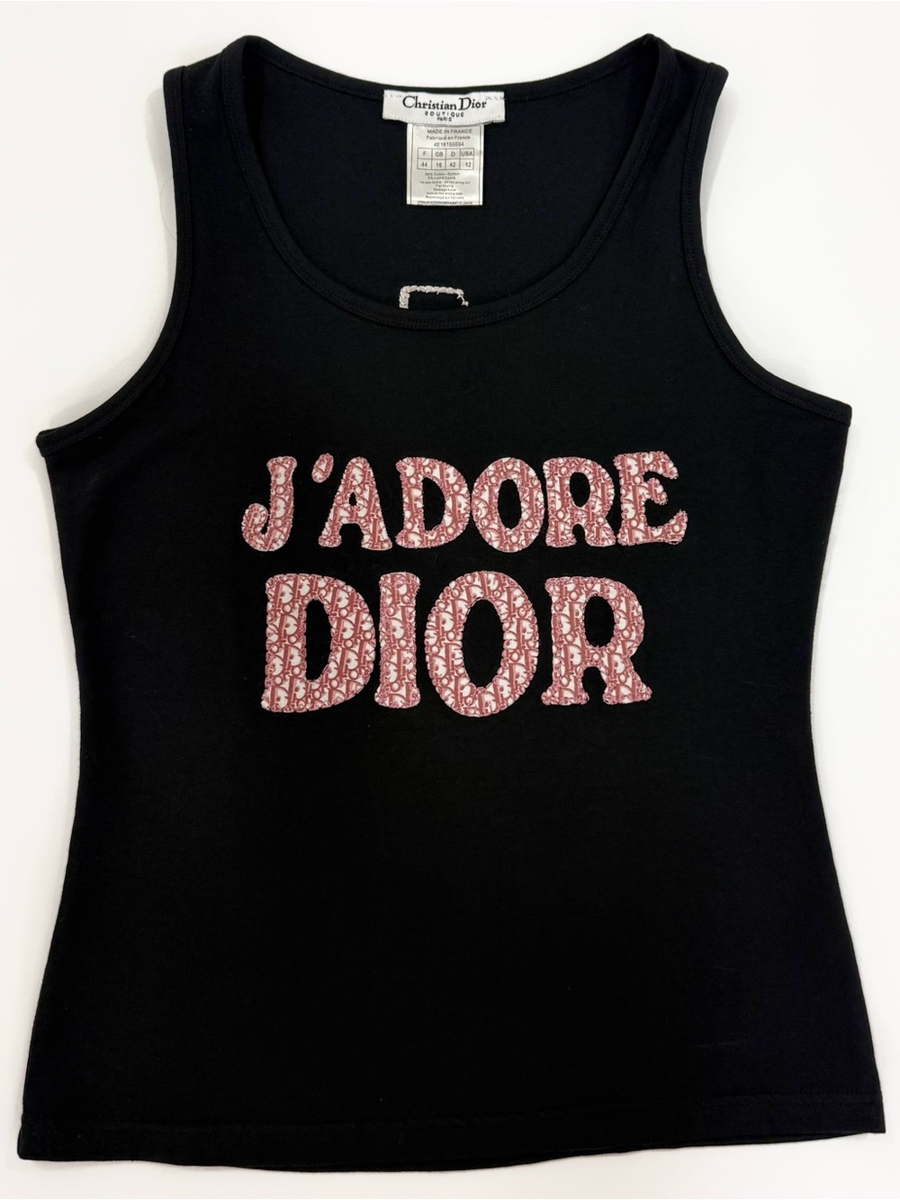 Vintage Rare Christian Dior J’adore tank top from the Galliano era | FR 42